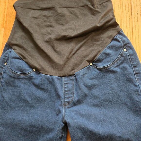 Womens Maternity Size 8 Seraphine Dark Blue Jeans - Picture 3 of 6